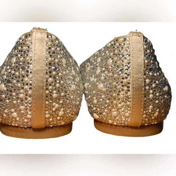 Badgley Mischka Crystal Brooch Flats Size 8.5 Sparkly Perfection - Picture 8 of 9